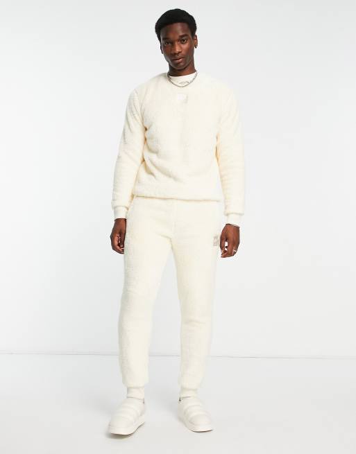 Mens cream adidas on sale tracksuit