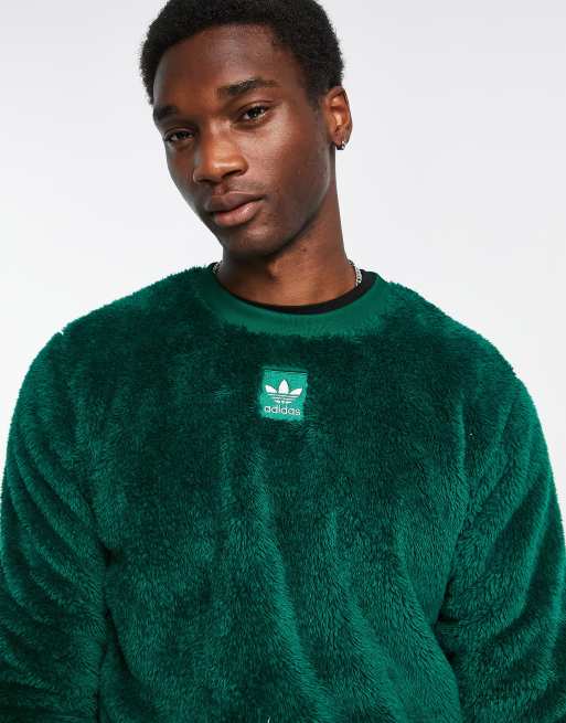 adidas Originals Essentials fluffy fleece in green