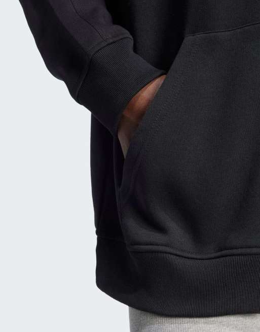 adidas Originals Essentials full-zip fleece hoodie in black | ASOS