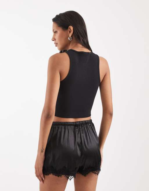 adidas Originals – Essentials – Geripptes Tanktop in Schwarz, 2 von 4