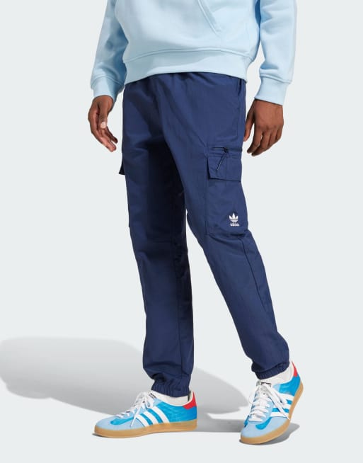 adidas Originals - Essentials - Geweven cargobroek met trefoil logo in indigo