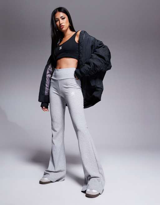 adidas Originals – Essentials – Grå, utsvängda leggings, 5 av 5