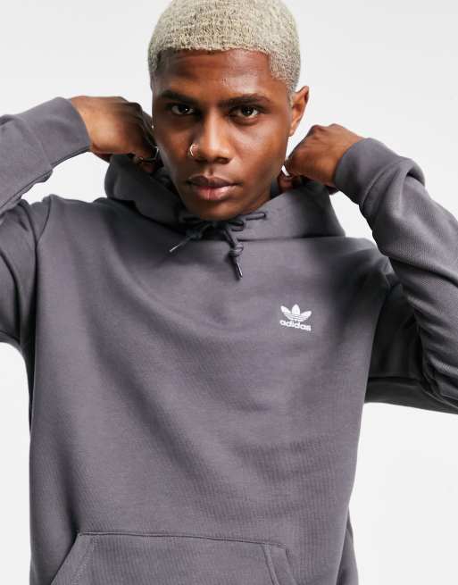 adidas Originals essentials hoodie in dark grey heather with small logo