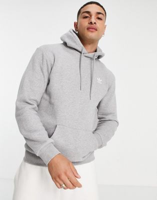 adidas Originals essentials hoodie in grey heather with small logo | ASOS