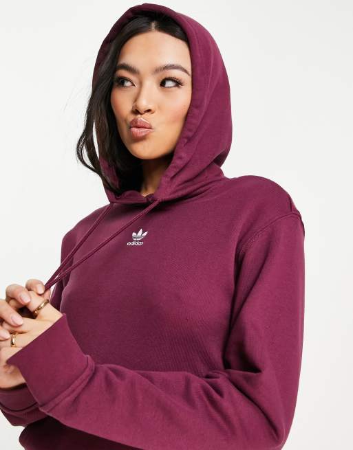 adidas Originals - Essentials - Hoodie in karmozijnrood met wit logo