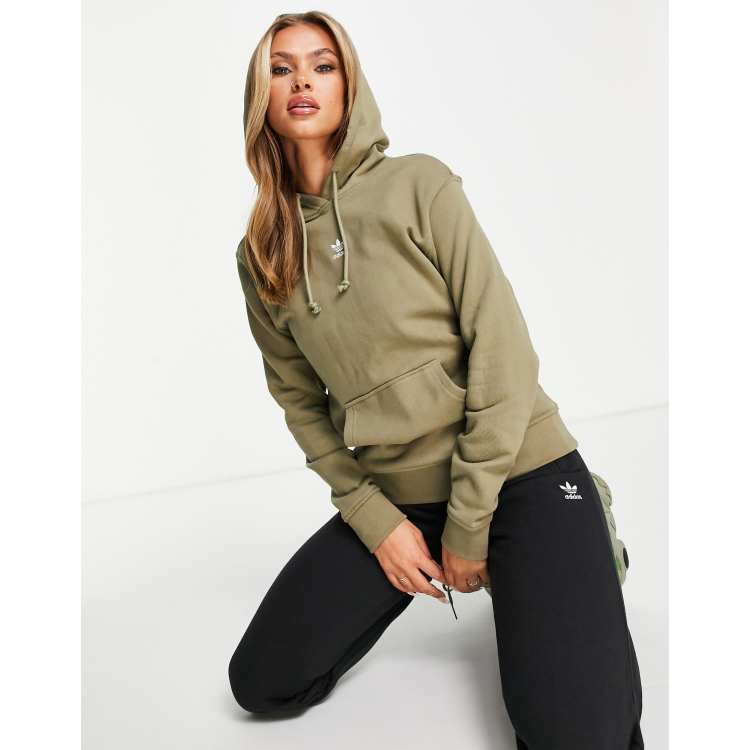 adidas Originals hoodie in khaki logo | ASOS