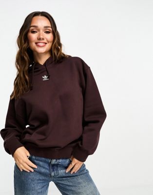 adidas Originals essentials hoodie in shadow brown - ASOS Price Checker