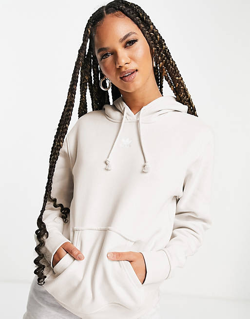 adidas Originals Essentials hoodie in wonder white 