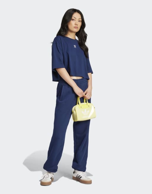 adidas Originals – Essentials – Indigoblå mjukisbyxor i fransk frotté