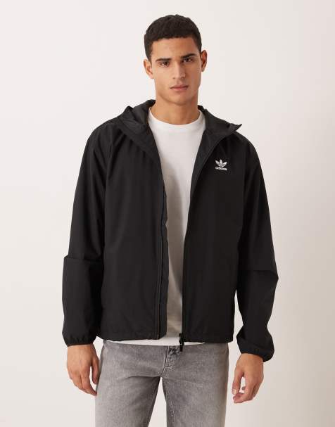 adidas Originals– Essentials – Jacke in Schwarz mit Kapuze - view 1