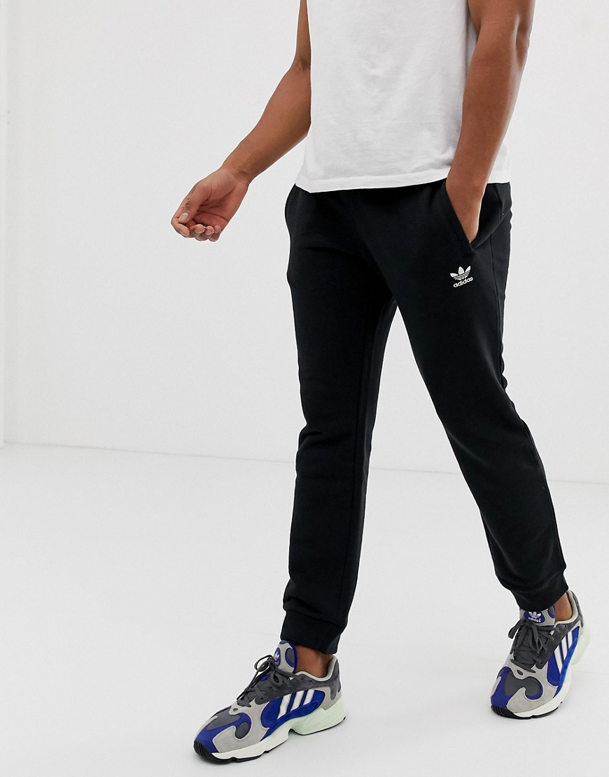 Adidas Originals Essentials - Joggers con logo neri-Nero