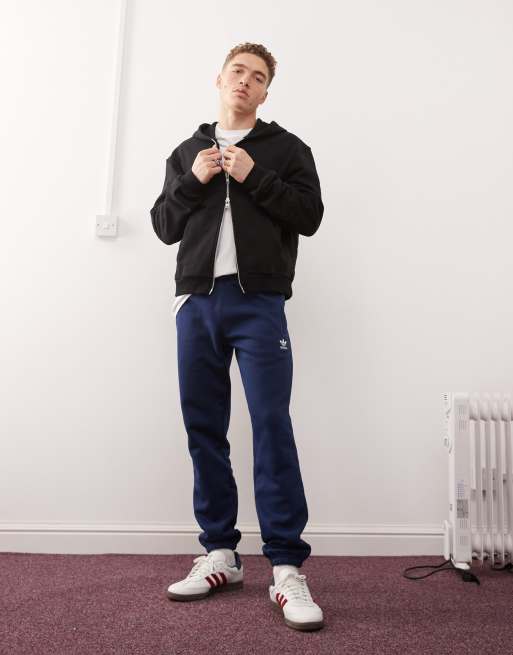 adidas Originals - Essentials - Joggingbroek met trefoil in marineblauw