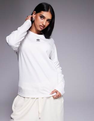 adidas Originals - Essentials - Langärmliges T-Shirt in Weiß