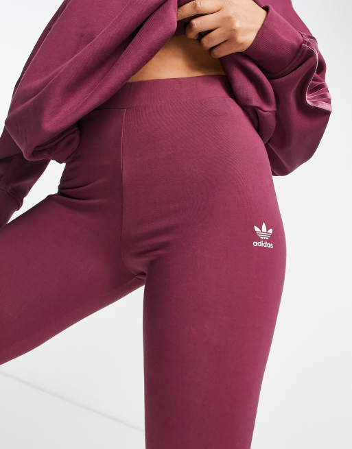 Adidas legging shop bordeaux rood