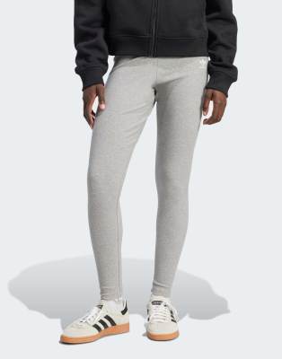 adidas Originals - Essentials - Leggings in meliertem Grau mit hohem Bund