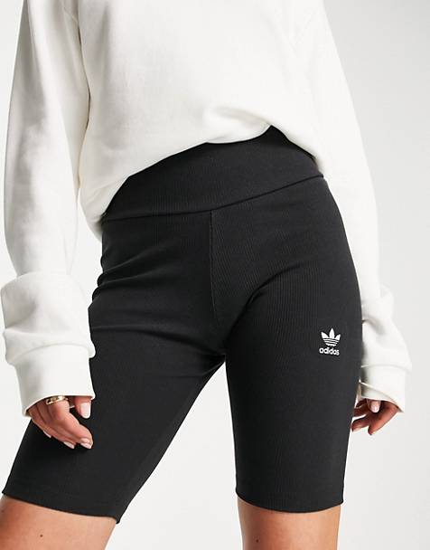 Dames Kleding voor voor Shorts voor Hotpants NA-KD Synthetisch Geribbelde leggingshort in het Zwart 