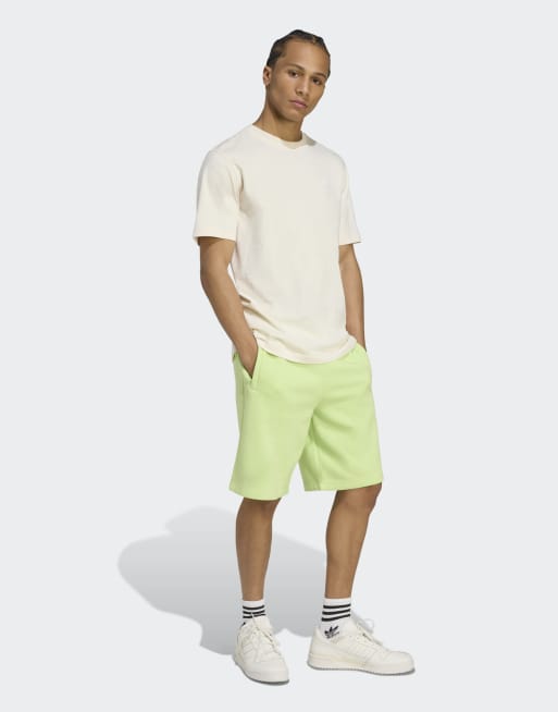 adidas Originals – Essentials – Limonkowe szorty z logo Trefoil