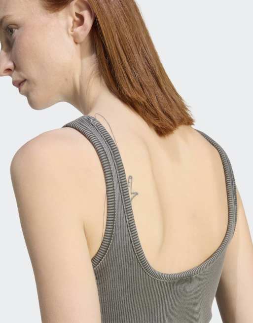 adidas Originals Essentials linear tank top in black, 4 of 4