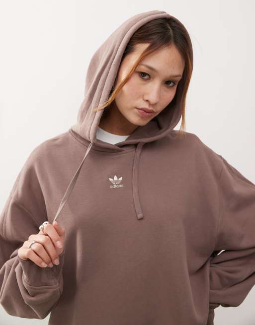 Adidas originals hoodie clear brown best sale