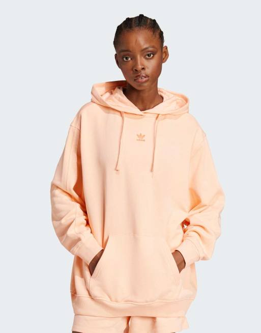 adidas Originals – Essentials – Locker sitzender Kapuzenpullover aus Frottee in Glow Pink