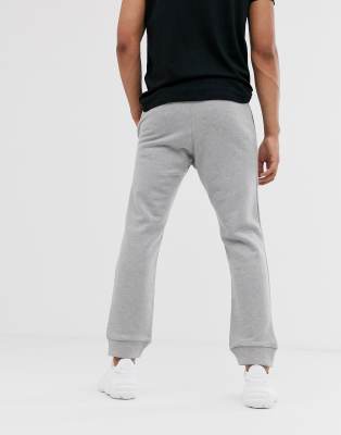 adidas originals joggers with logo embroidery grey