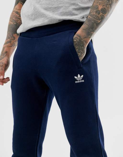 adidas Originals Essentials logo joggers in navy