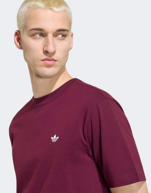 adidas Originals Essentials Logo T-Shirt in Burgunderrot, 3 von 4