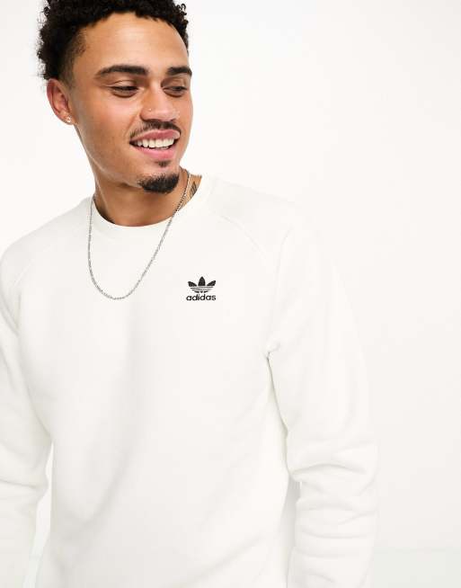 adidas Originals essentials sleeve sweatshirt white | ASOS