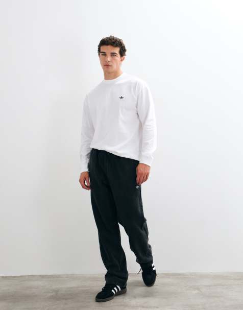 adidas Originals essentials long sleeve t-shirt in white - view 1