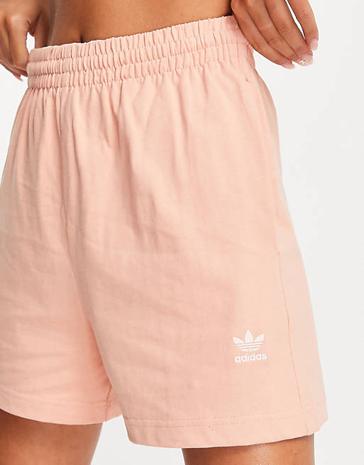  adidas Originals Essentials longer length shorts in blush 