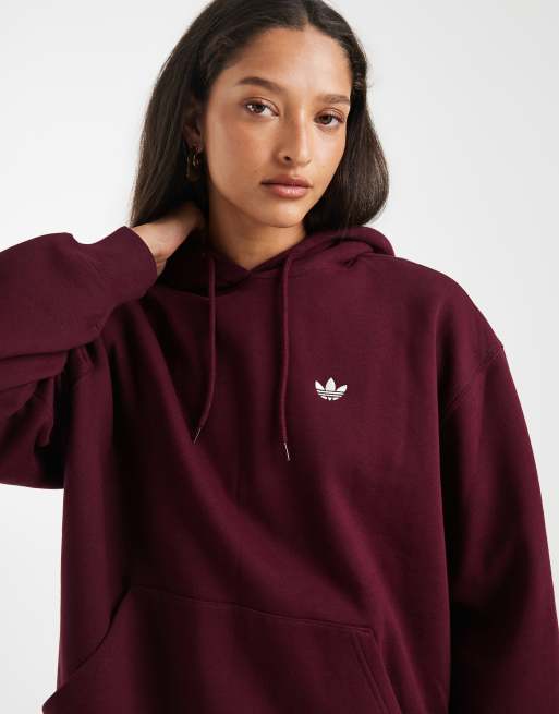 adidas Originals – Essentials – Oversize-Kapuzenpullover aus Fleece in Kastanienbraun, 2 von 4