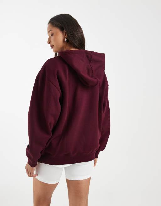 adidas Originals – Essentials – Oversize-Kapuzenpullover aus Fleece in Kastanienbraun, 3 von 4