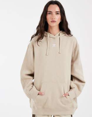 adidas Originals - Essentials - Oversize-Kapuzenpullover in Steinbeige-Neutral