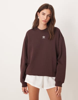 adidas Originals - Essentials - Oversize-Sweatshirt in Braun-Brown