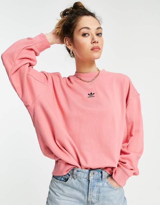 Adidas original pink sweatshirt hotsell