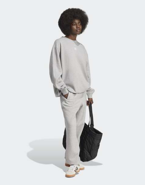 adidas Originals Essentials oversized french terry sweatshirt in medium grey heather - view 1
