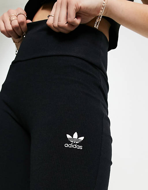adidas Originals Essentials ribbed flared pants in black | ASOS