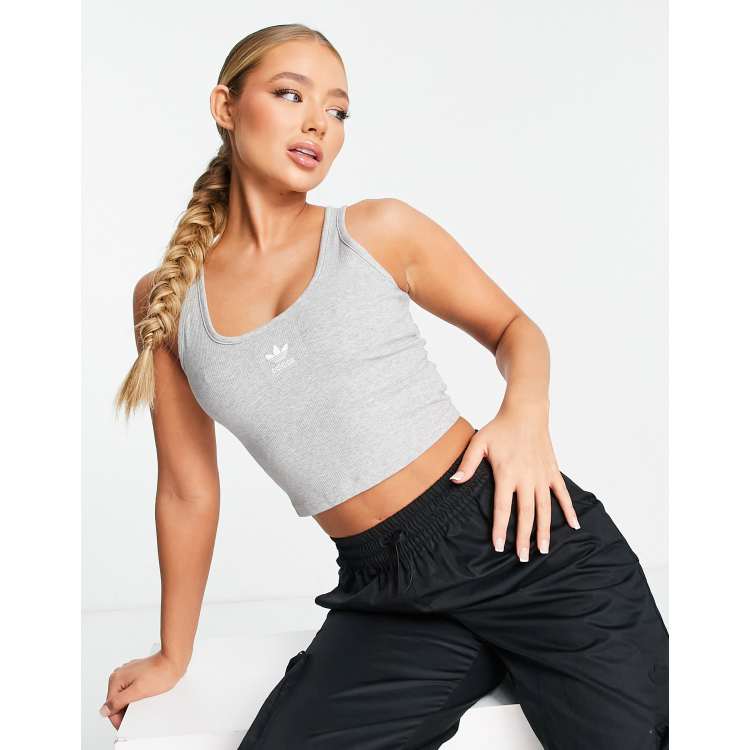 Grey adidas shop crop top