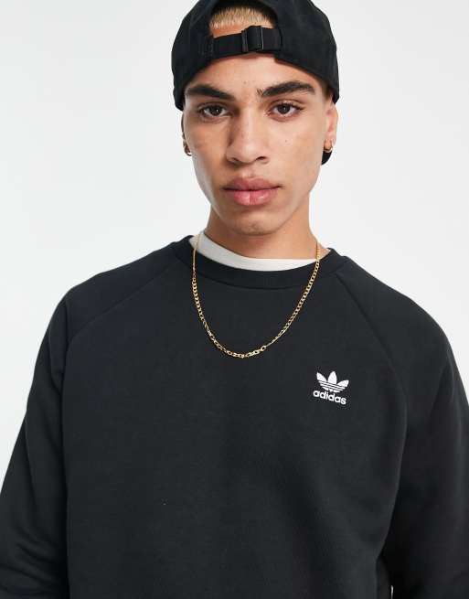 Adidas originals essentials sweatshirt small logo clearance