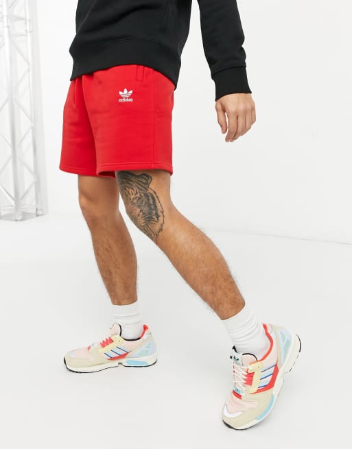 red adidas originals shorts