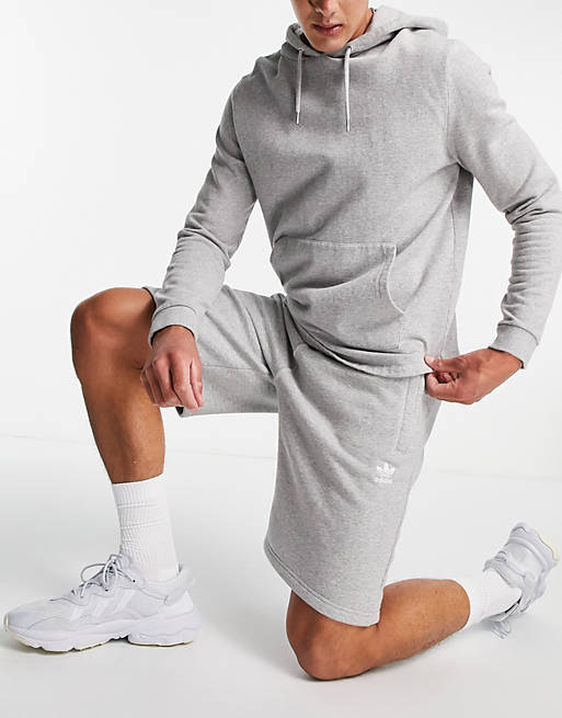 adidas Originals essentials shorts with small logo in grey