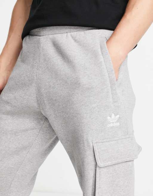 adidas Originals slim leg cuffed joggers in grey