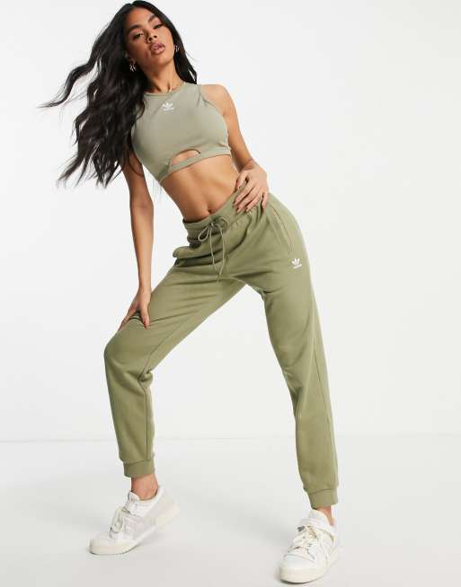 Adidas khaki store joggers womens