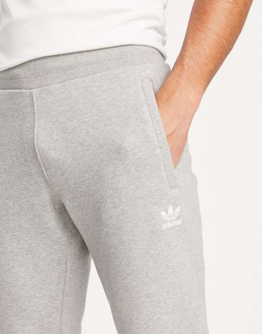 Gray adidas track pants slim fit