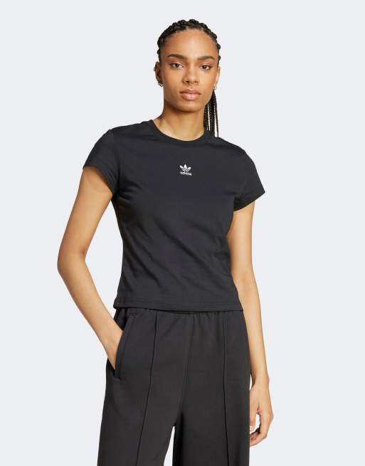 Adidas Women s Essentials Slim T Shirt XS Black