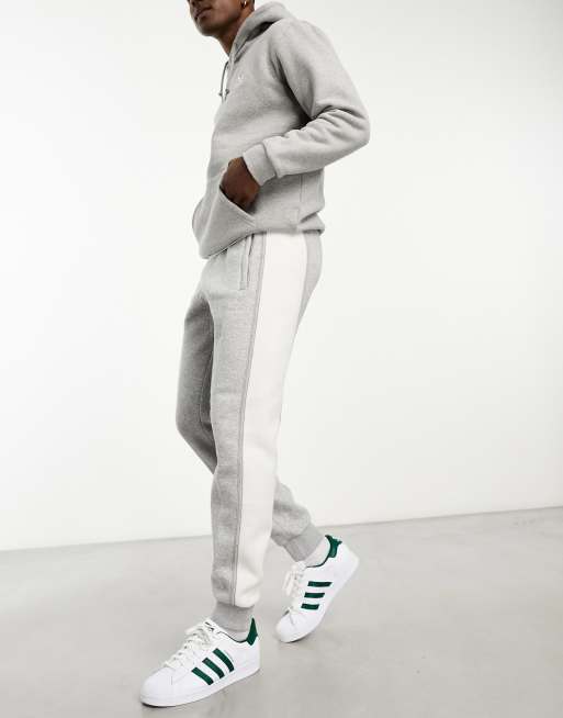 Mens adidas originals full fleece 2024 tracksuit grey