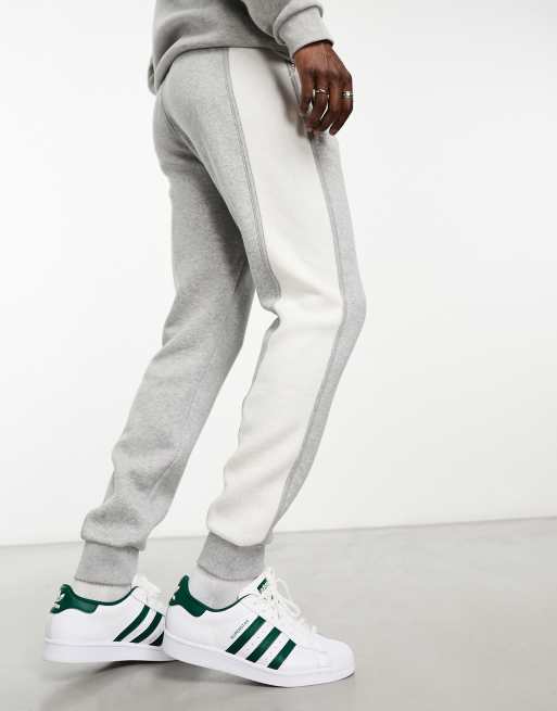 Adidas grey fleece store joggers