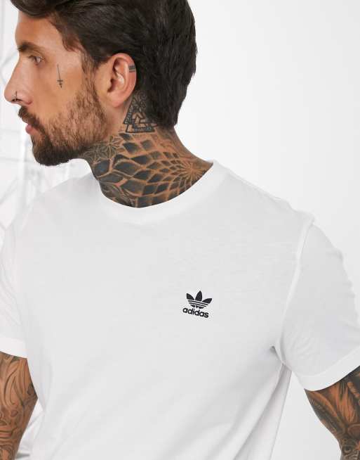 adidas Originals essentials small logo tshirt in white ASOS