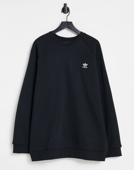 adidas Originals – Essentials – Svart sweatshirt med liten logga