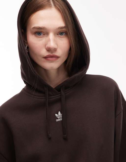 adidas Originals - Essentials - Sweat à capuche oversize - Marron, 3 de 4